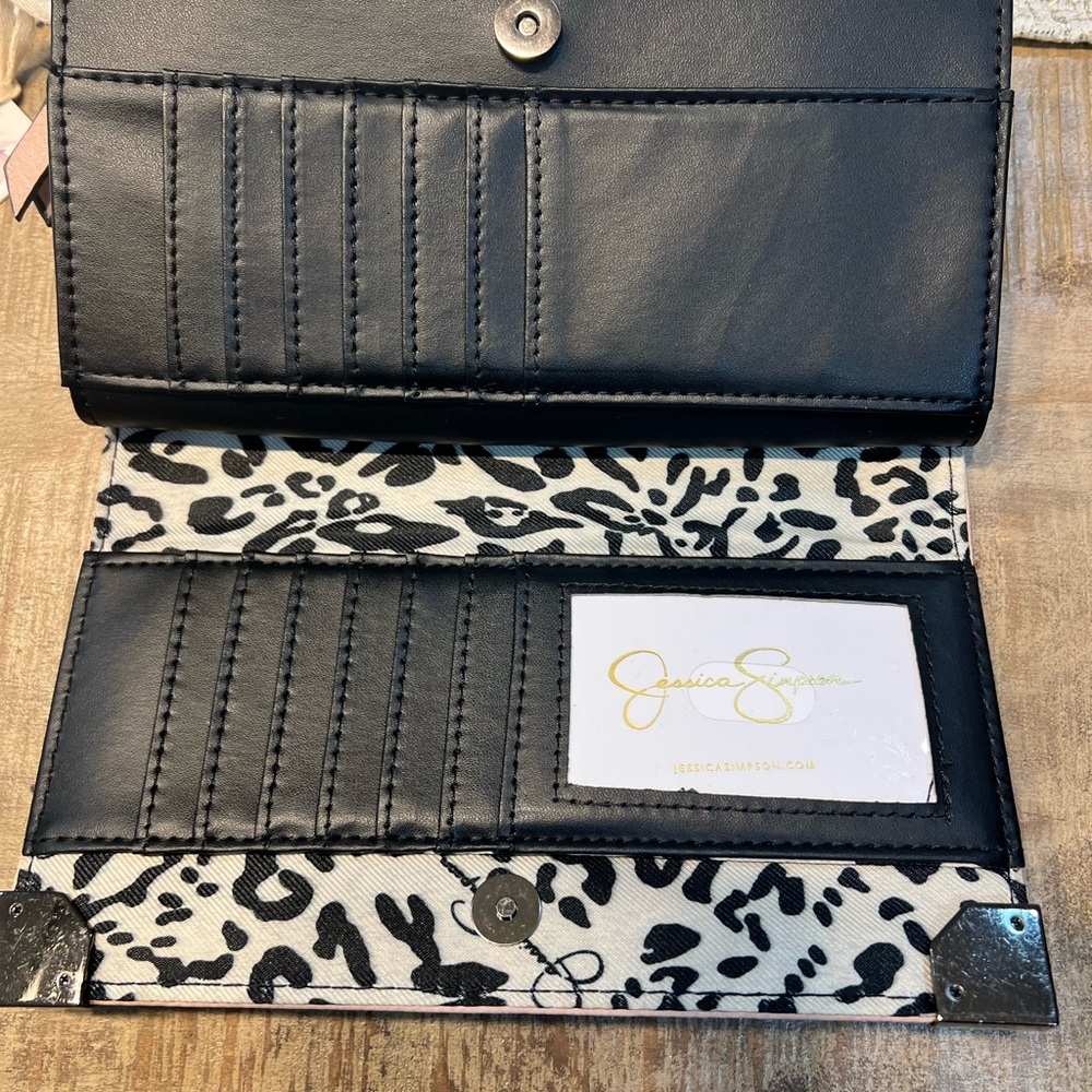 Jessica Simpson Black and White Wallet